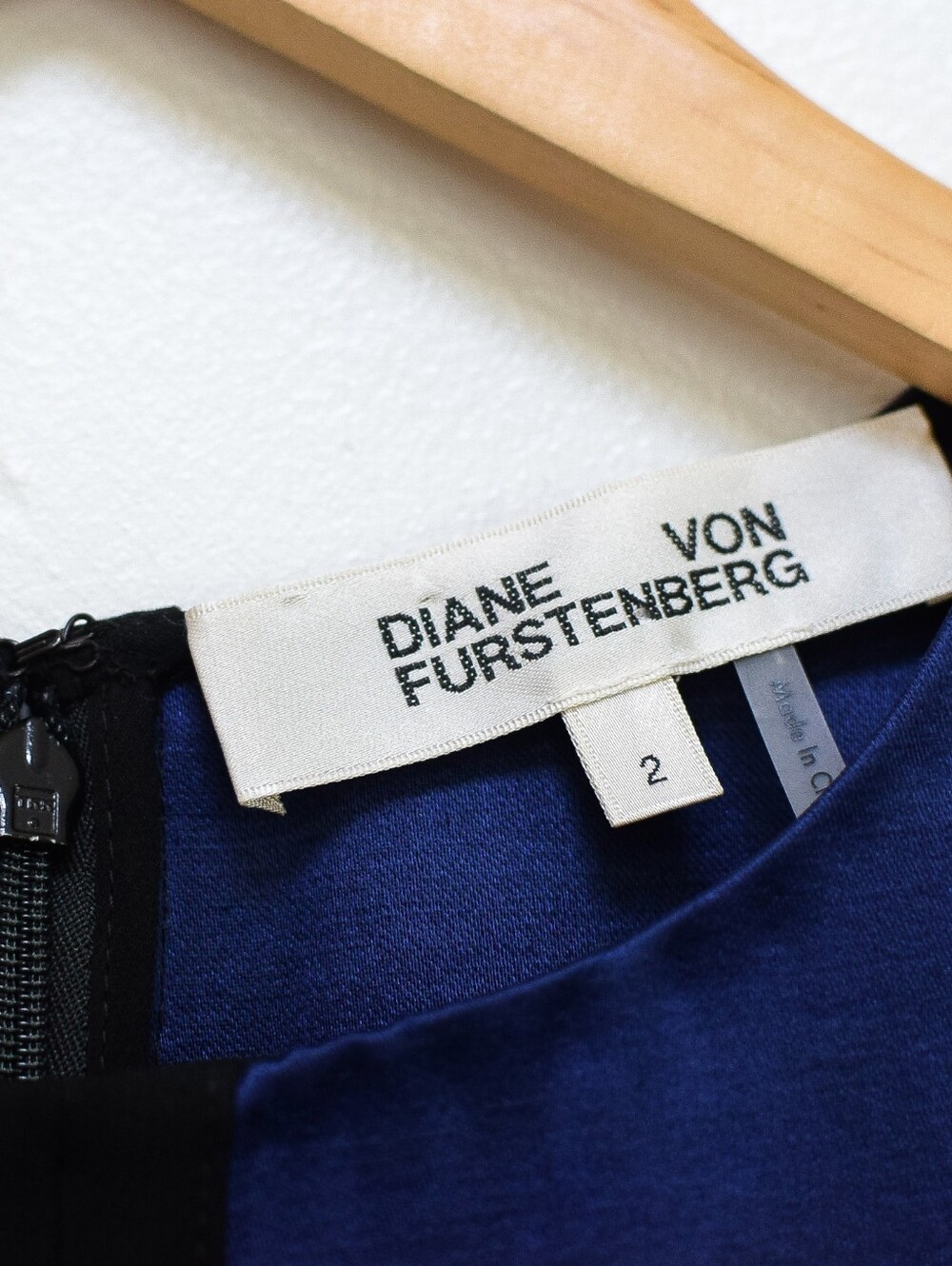 Diane Von Furstenberg Blue Black Striped Sleeveless Sheath Midi Dress Size 2 - Picture 14 of 15